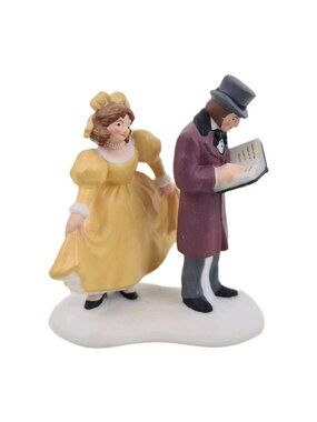 Department 56 Dickens Village Love Or Money Figurine 58563 Scrooge Belle Rare